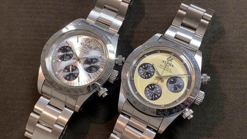 アルファ　クロノグラフ　ポールニューマンタイプ　他1点